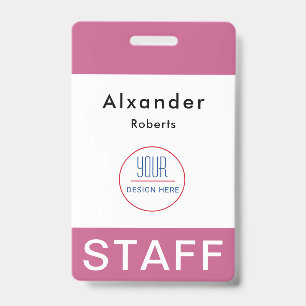 Badge Carte d'identité moderne Employé d'entreprise mi