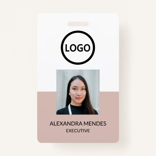 Badge Carte d'identité moderne, employé d'entreprise min (Devant)