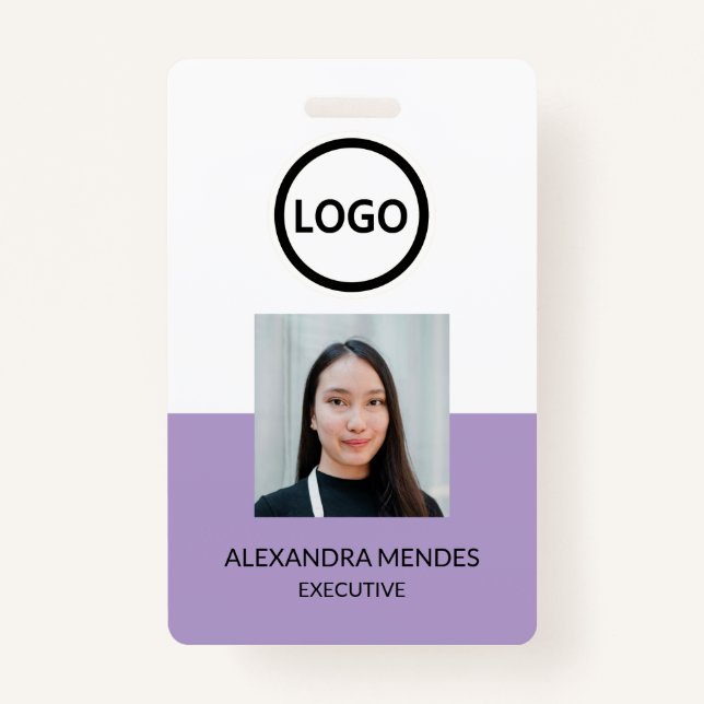 Badge Carte d'identité moderne, employé d'entreprise min (Devant)