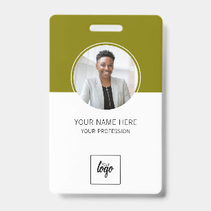 Badge Carte d'identité moderne Logo personnalisé Photo p