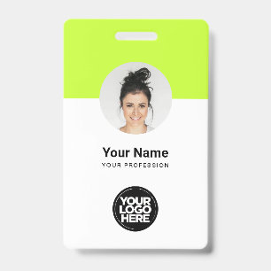 Badge Carte d'identité moderne personnalisée de l'employ