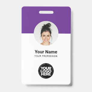 Badge Carte d'identité moderne personnalisée pour employ