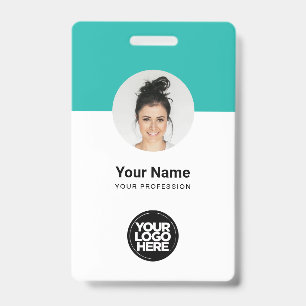 Badge Carte d'identité moderne personnalisée pour employ
