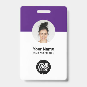 Badge Carte d'identité moderne personnalisée pour employ