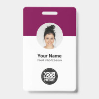 Carte d'identité moderne personnalisée pour employ