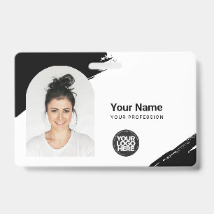 Badge Carte d'identité moderne personnalisée Simple QR A