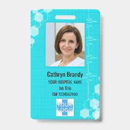 Badge Carte d'identité personnalisée d'employé d'hôpital