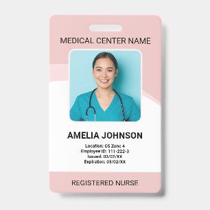 Badge Carte d'identité personnalisée d'employé d'hôpital