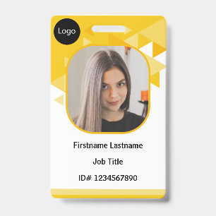 Badge carte d'identité personnalisée orange, Personnalis