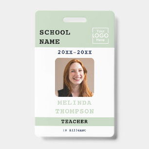 Badge Carte d'identité personnalisée pour enseignant ave