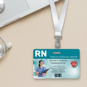 Badge Carte d'identité personnalisée pour les employés m