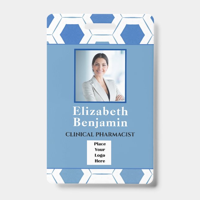 Badge Carte d'identité Pharmacien Médical personnalisée  (Avant)
