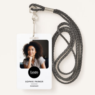 Badge Carte d'identité photo de l'employé moderne Code Q