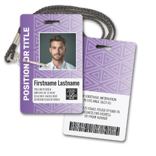 Badge Carte d'identité photo de l'employé - tribal moder