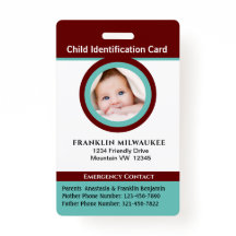 Carte d'identité photo d'un enfant garçon fille