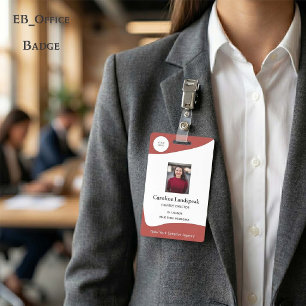Badge Carte d'identité photo en terre cuite sophistiquée