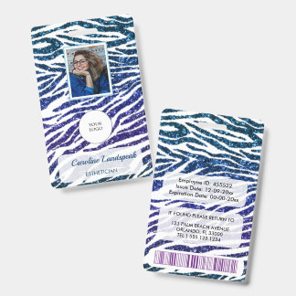 Badge Carte d'identité photo Indigo Bleu Galactique Zèbr