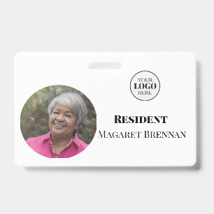 Badge Carte d'identité photo pour résident en soins infi