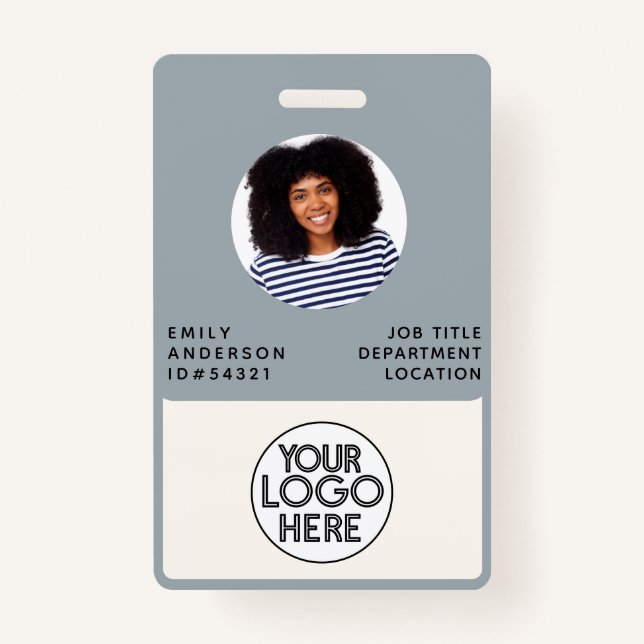 Badge Carte d'identité photo professionnelle personnalis (Devant)