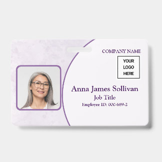 Badge Carte d'identité professionnelle avec code-barres 