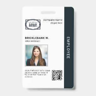 Badge Carte d'identité professionnelle avec code QR pour