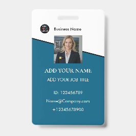Badge Carte d'identité professionnelle avec logo de l'en