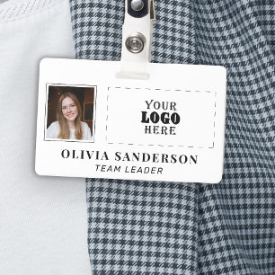 Badge Carte d'identité professionnelle avec logo d'entre