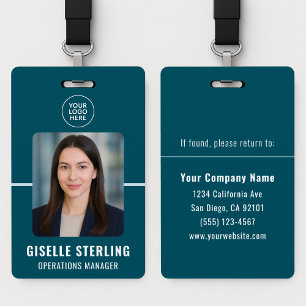 Badge Carte d'identité professionnelle avec photo