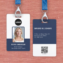 Badge Carte d'identité professionnelle avec photo de l'e