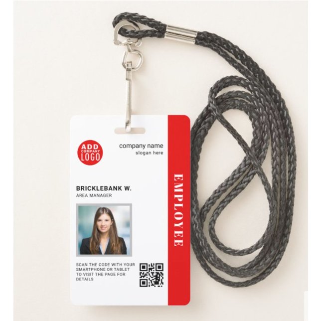 Badge Carte d'identité professionnelle avec QR Code pour (Créateur téléchargé)