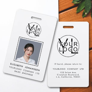 Badge Carte d'identité professionnelle de l'employé avec