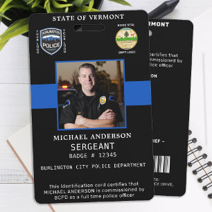 Badge Carte d'identité professionnelle de police de l'ap