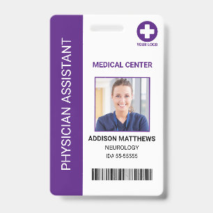Badge Carte d'identité professionnelle d'hôpital - Médec