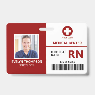 Badge Carte d'identité professionnelle d'un employé médi