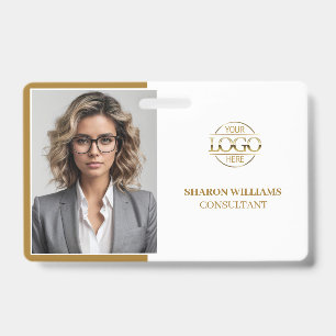Badge Carte d'identité professionnelle élégante et minim