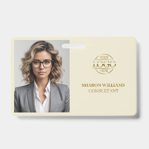 Badge Carte d'identité professionnelle élégante et minim