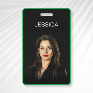 Badge Carte d'identité professionnelle minimale noire et