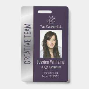 Badge Carte d'identité professionnelle personnalisée en