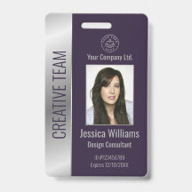 Carte d'identité professionnelle personnalisée en