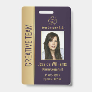 Badge Carte d'identité professionnelle personnalisée pou