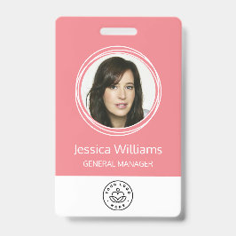 Badge Carte d'identité professionnelle personnalisée ros