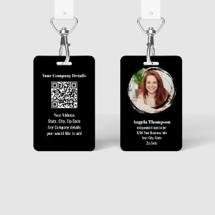 Badge Carte d'identité professionnelle photo QR Code Mod