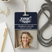 Carte d'identité professionnelle QR Moderne Grande