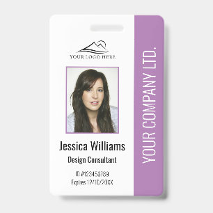 Badge Carte d'identité professionnelle violette personna