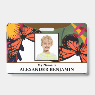Badge Carte d'identité scolaire personnalisée pour garço