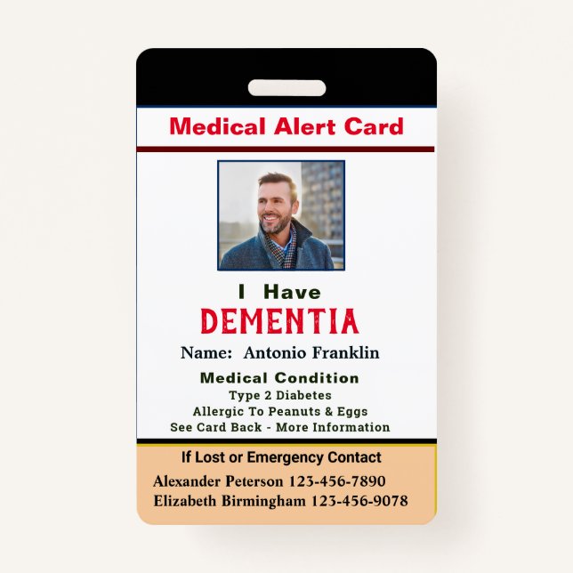 Badge Carte d'invalidité d'alerte Médicale pour enfant a (Devant)
