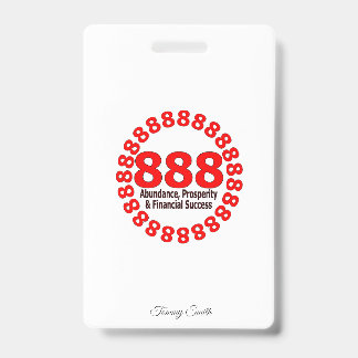 Badge Carte d'invitation élégante au numéro angélique 88