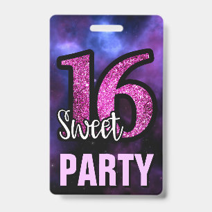 Badge Carte d'invitation pour une fête d'anniversaire Sw