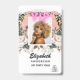 Badge CARTE PHOTO VIP - Soirée, Festival, Événement PAIL