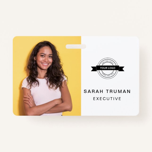 Badge Carte professionnelle personnalisée Minimaliste et (Devant)